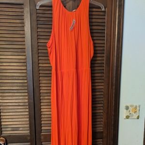 Coral/orange maxi dress
